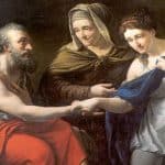 Sarah offers her maid Hagar to have a child with her husband Abraham